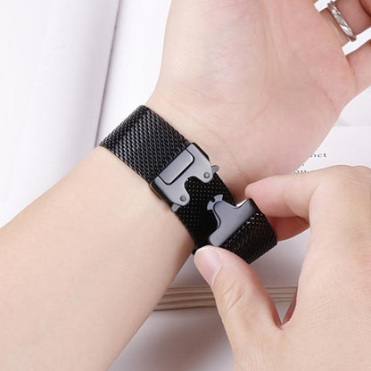 For Garmin Fenix 8/7X/6X/5X 26mm xDfind Milanese Parachute Buckle Stainless Steel Watch Band(Black) by xDfind