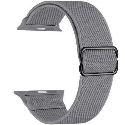 For Apple Watch 42 / 44 / 45 / 46 / 49mm xDfind Adjustable Slide Buckle Elastic Nylon Watch Band(Grey) by xDfind
