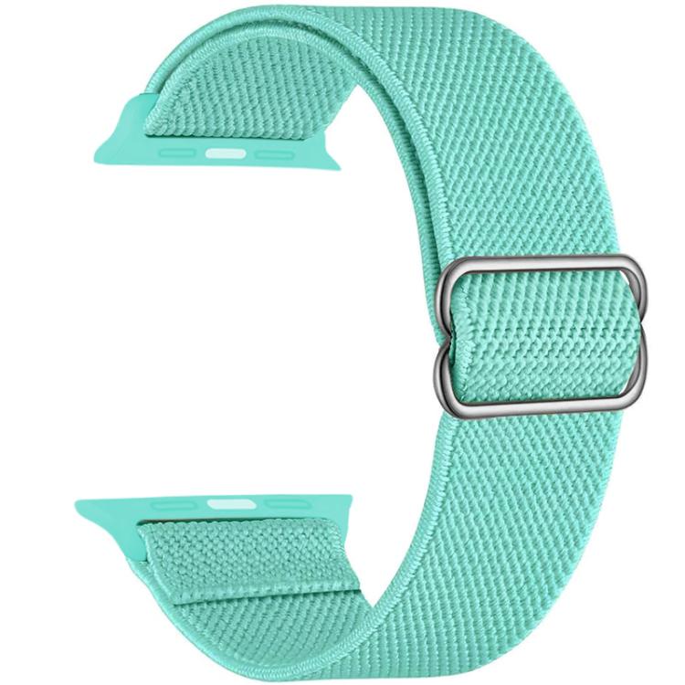 For Apple Watch 42 / 44 / 45 / 46 / 49mm xDfind Adjustable Slide Buckle Elastic Nylon Watch Band(Mint Green) by xDfind