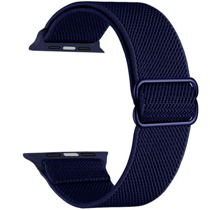 For Apple Watch 38 / 40 / 41 / S10 42mm xDfind Adjustable Slide Buckle Elastic Nylon Watch Band(Navy Blue) by xDfind