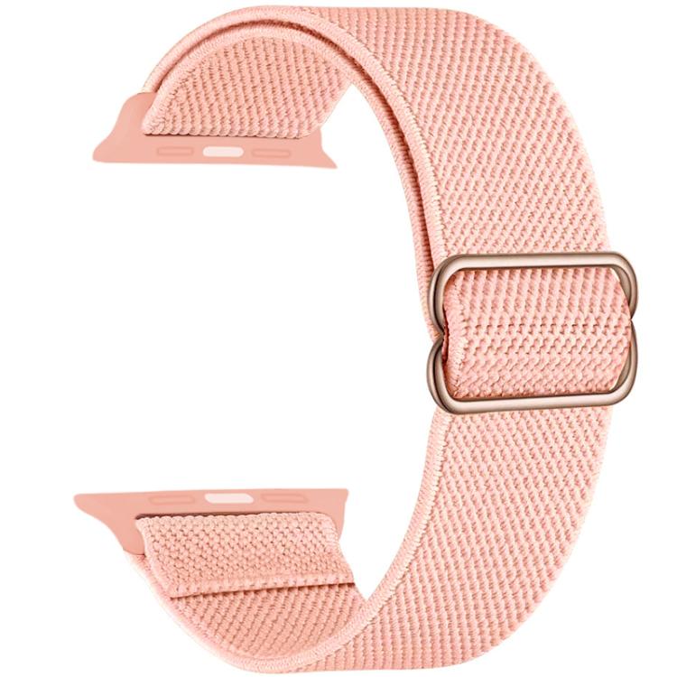 For Apple Watch 38 / 40 / 41 / S10 42mm xDfind Adjustable Slide Buckle Elastic Nylon Watch Band(Pink Sand) by xDfind