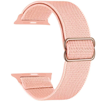 For Apple Watch 38 / 40 / 41 / S10 42mm xDfind Adjustable Slide Buckle Elastic Nylon Watch Band(Pink Sand) by xDfind