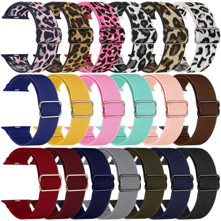 For Apple Watch 38 / 40 / 41 / S10 42mm xDfind Adjustable Slide Buckle Elastic Nylon Watch Band(Pink Sand) by xDfind