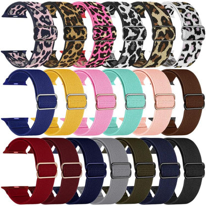 For Apple Watch 38 / 40 / 41 / S10 42mm xDfind Adjustable Slide Buckle Elastic Nylon Watch Band(Bright Pink) by xDfind