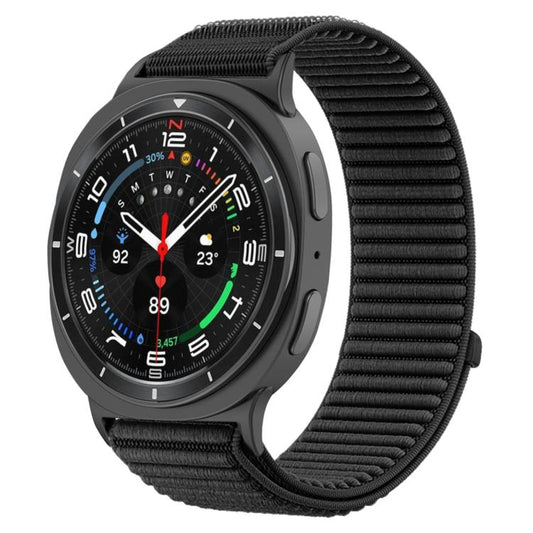For Samsung Galaxy Watch8 / 8 Classic xDfind Woven Nylon Hook And Loop Fastener Watch Band(Black) by xDfind