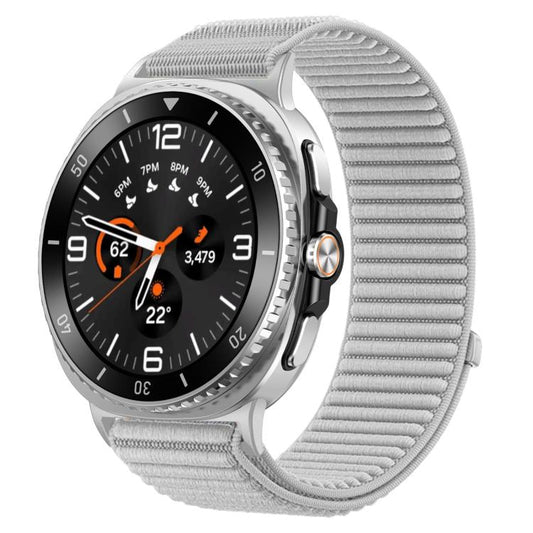 For Samsung Galaxy Watch8 / 8 Classic xDfind Woven Nylon Hook And Loop Fastener Watch Band(Grey) by xDfind