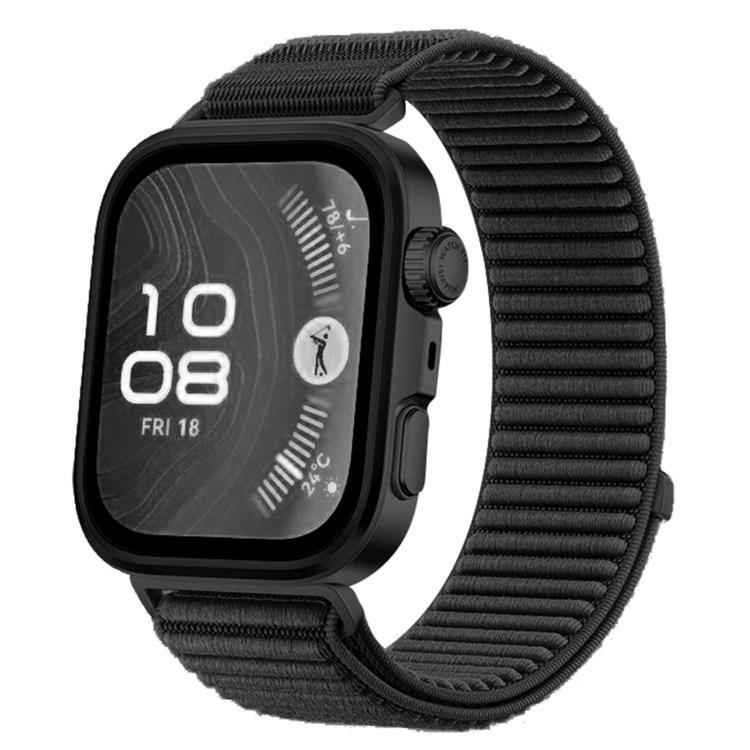 For Huawei Watch Fit4 / Fit4 Pro / Fit3 xDfind Woven Nylon Hook And Loop Fastener Watch Band(Black) by xDfind