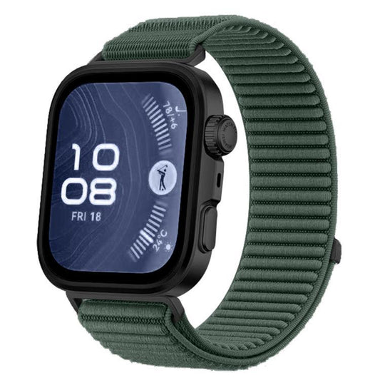 For Huawei Watch Fit4 / Fit4 Pro / Fit3 xDfind Woven Nylon Hook And Loop Fastener Watch Band(Spruce Green) by xDfind