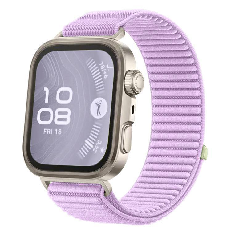 For Huawei Watch Fit4 / Fit4 Pro / Fit3 xDfind Woven Nylon Hook And Loop Fastener Watch Band(Hyacinth Purple) by xDfind