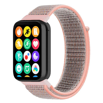 For Xiaomi Band 9 Pro/8 Pro/Redmi Watch 6/5/4 xDfind Nylon Hook and Loop Fastener Watch Band(Pink Sand) by xDfind