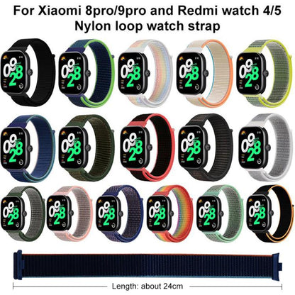 For Xiaomi Band 9 Pro/8 Pro/Redmi Watch 6/5/4 xDfind Nylon Hook and Loop Fastener Watch Band(Blue Sea) by xDfind