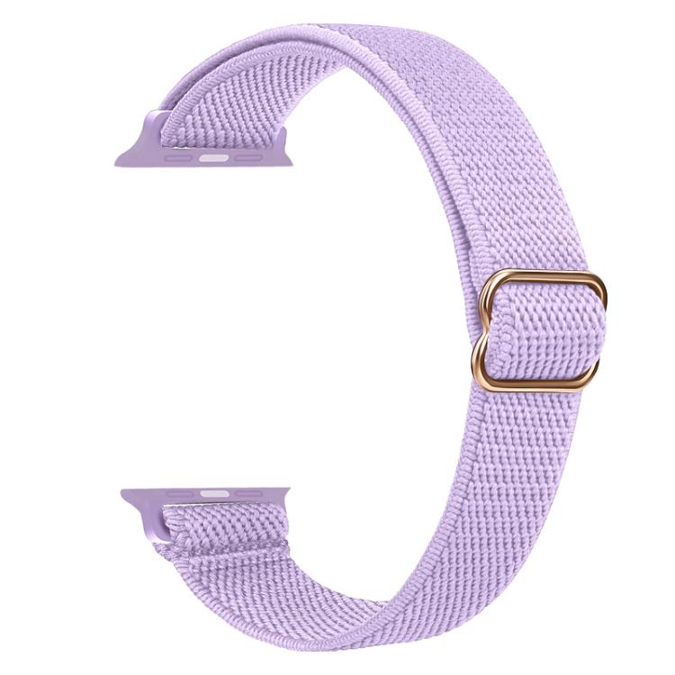 For Apple Watch 38 / 40 / 41 / S10 42mm xDfind Ladder Buckle Small Waist Elastic Nylon Watch Band(Lavender) by xDfind