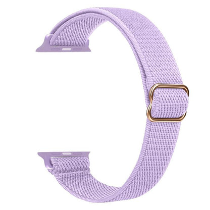 For Apple Watch 38 / 40 / 41 / S10 42mm xDfind Ladder Buckle Small Waist Elastic Nylon Watch Band(Lavender) by xDfind
