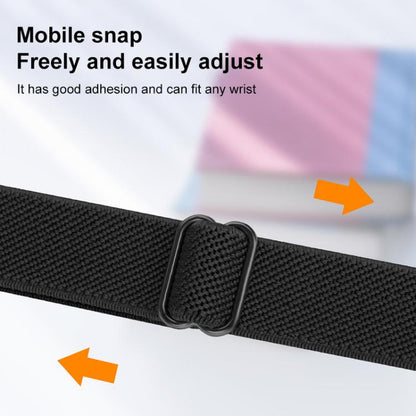 For Apple Watch 38 / 40 / 41 / S10 42mm xDfind Ladder Buckle Small Waist Elastic Nylon Watch Band(Navy Blue) by xDfind