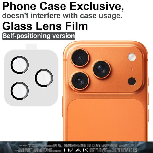 For iPhone 17 Pro / 17 Pro Max imak Glass Rear Camera Lens Film Phone Case Exclusive, Self-positioning Version by imak