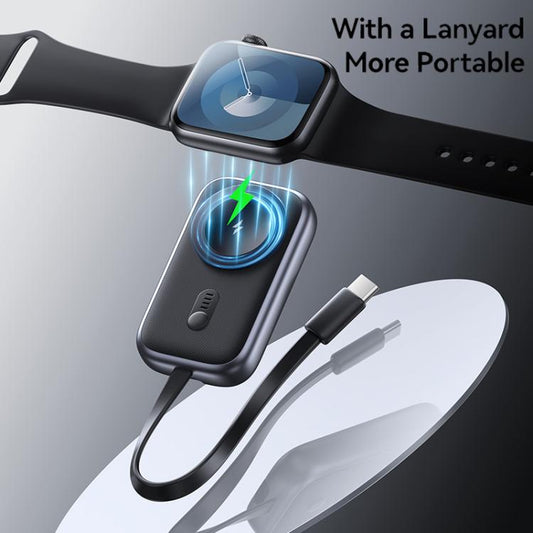 For Apple Watch Series USAMS CD245 1200mAh Portable Watch Wireless Charger with Cable(Metal Gray) by USAMS