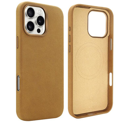 For iPhone 16 Pro VIETAO Suede MagSafe PU Leather Phone Case(Light Brown) by VIETAO