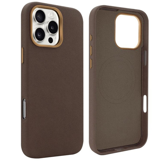 For iPhone 16 Pro VIETAO Suede MagSafe PU Leather Phone Case(Coffee Brown) by VIETAO