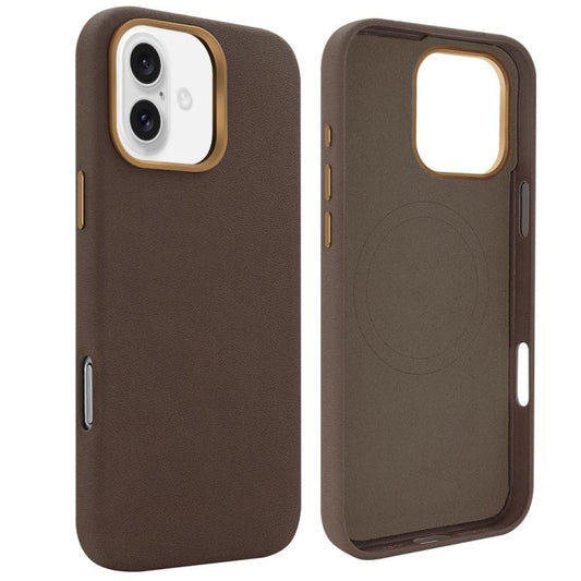 For iPhone 16 VIETAO Suede MagSafe PU Leather Phone Case(Coffee Brown) by VIETAO