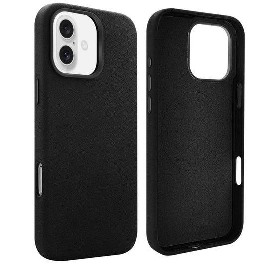 For iPhone 16 VIETAO Suede MagSafe PU Leather Phone Case(Black) by VIETAO