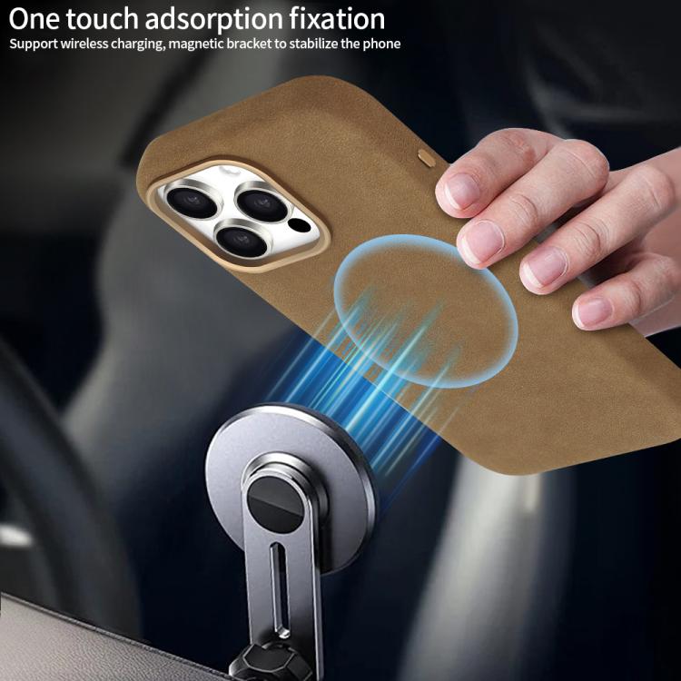 For iPhone 16 Pro VIETAO Suede MagSafe PU Leather Phone Case(Black) by VIETAO