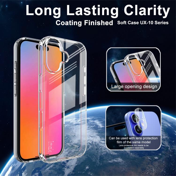 For iPhone 17 imak UX-10 Series Transparent Shockproof TPU Phone Case(Transparent) by imak