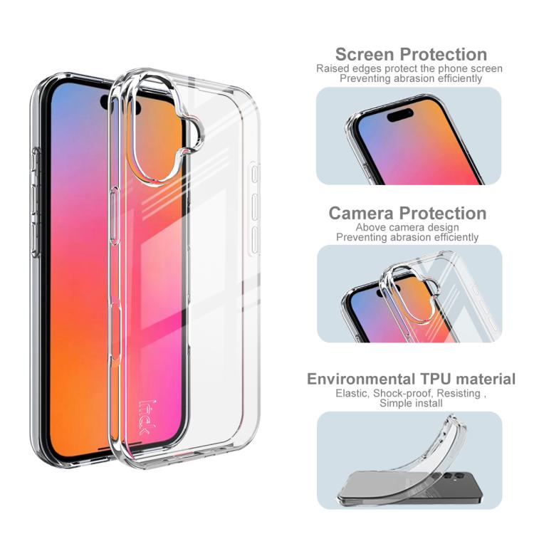 For iPhone 17 imak UX-10 Series Transparent Shockproof TPU Phone Case(Transparent) by imak