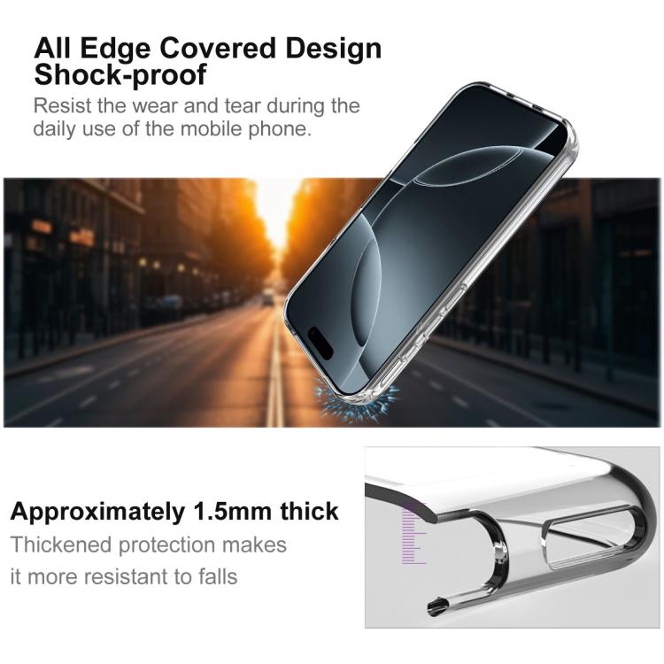 For iPhone 17 Pro imak UX-10 Series Transparent Shockproof TPU Phone Case(Transparent) by imak