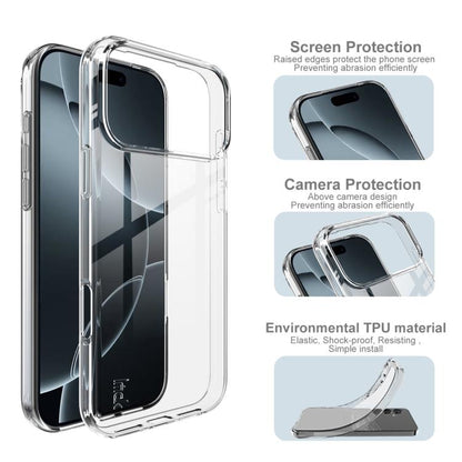 For iPhone 17 Pro Max imak UX-10 Series Transparent Shockproof TPU Phone Case(Transparent) by imak