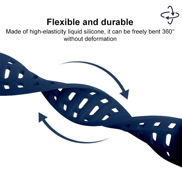 For Apple Watch 46mm / 49mm / 45mm / 44mm Shark Texture Holes Silicone Watch Band(Starlight) by bashfashion