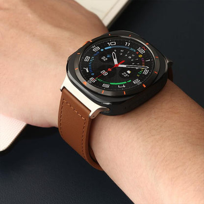 For Amazfit T-Rex 3 xDfind Rivet Buckle Genuine Leather Watch Band(Black) by xDfind