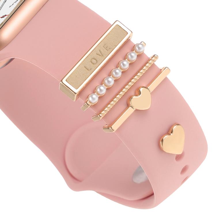 Smart Watch Band Decorative Ring Metal Accessories(Love Heart) by bashfashion