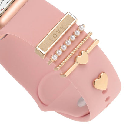 Smart Watch Band Decorative Ring Metal Accessories(Love Heart) by bashfashion