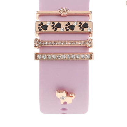 Smart Watch Band Decorative Ring Metal Accessories(Dog Paw) by bashfashion