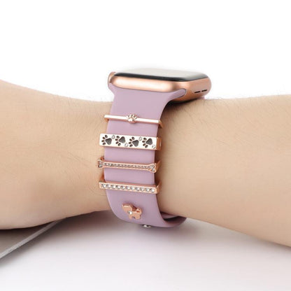 Smart Watch Band Decorative Ring Metal Accessories(Dog Paw) by bashfashion