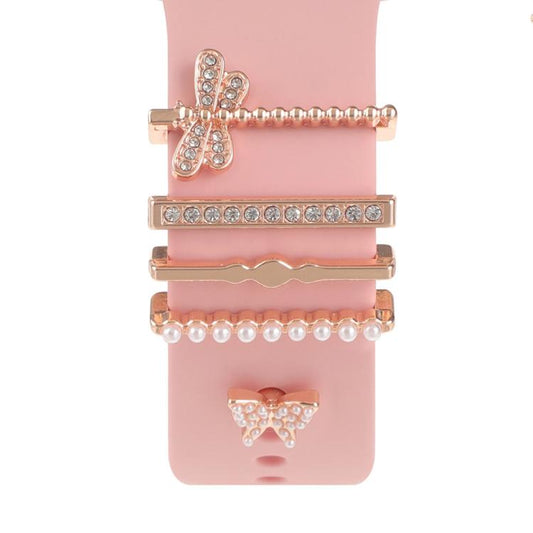 Smart Watch Band Decorative Ring Metal Accessories(Dragonfly Butterfly) by bashfashion