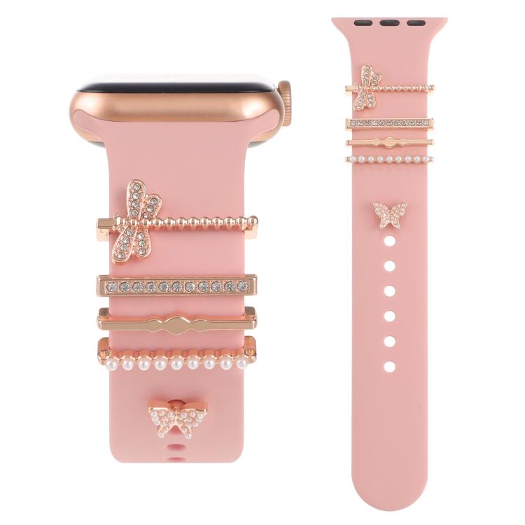 Smart Watch Band Decorative Ring Metal Accessories(Dragonfly Butterfly) by bashfashion