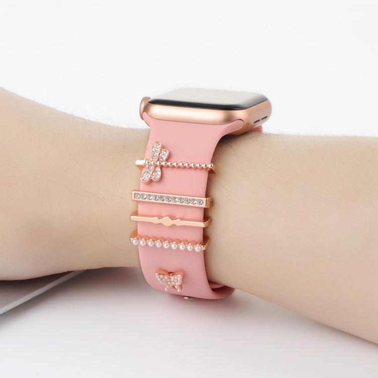 Smart Watch Band Decorative Ring Metal Accessories(Dragonfly Butterfly) by bashfashion