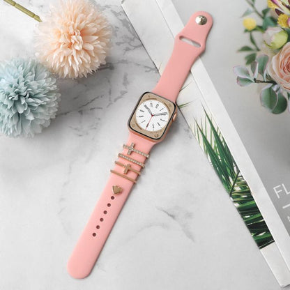 Smart Watch Band Decorative Ring Metal Accessories(Cross Heart) by bashfashion