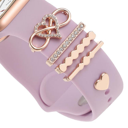 Smart Watch Band Decorative Ring Metal Accessories(Infinite Love) by bashfashion