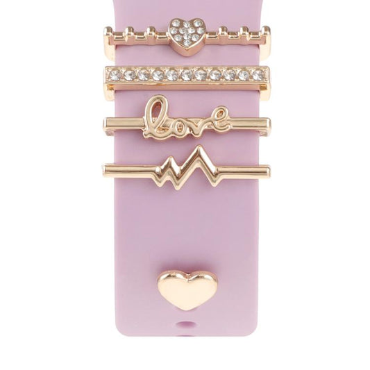 Smart Watch Band Decorative Ring Metal Accessories(Heartbeat) by bashfashion