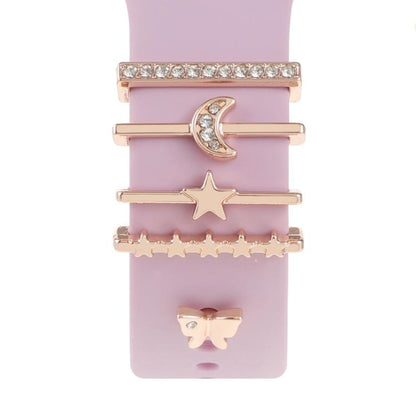 Smart Watch Band Decorative Ring Metal Accessories(Star Moon Butterfly) by bashfashion
