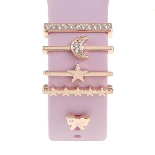 Smart Watch Band Decorative Ring Metal Accessories(Star Moon Butterfly) by bashfashion