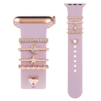 Smart Watch Band Decorative Ring Metal Accessories(Star Moon Butterfly) by bashfashion