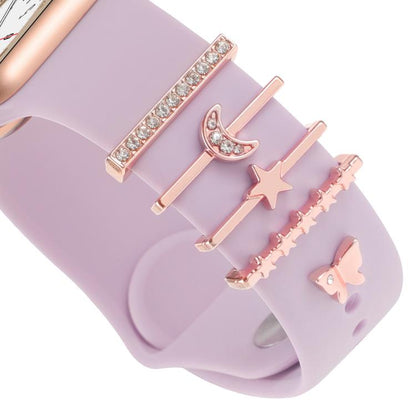 Smart Watch Band Decorative Ring Metal Accessories(Star Moon Butterfly) by bashfashion