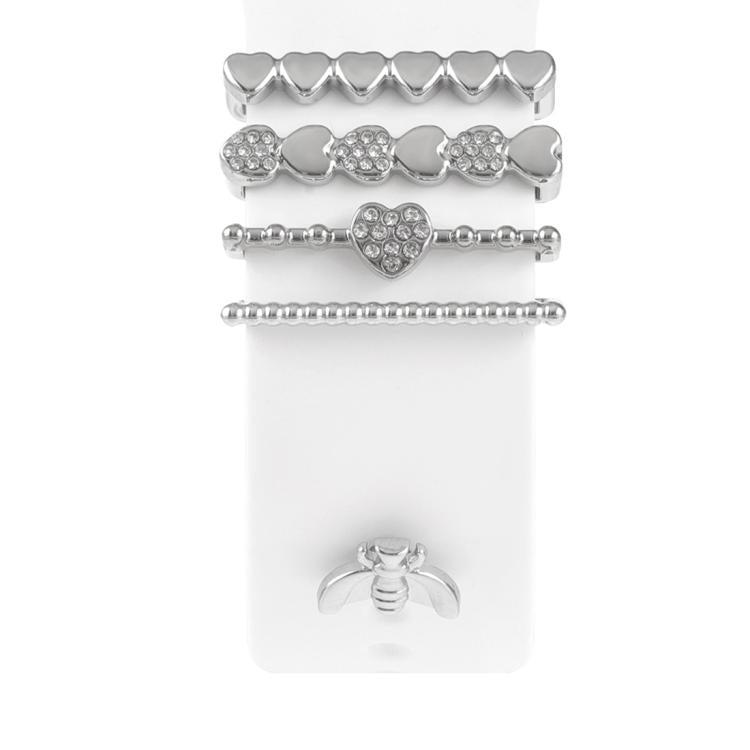 Smart Watch Band Decorative Ring Metal Accessories(Silver Cicada) by bashfashion