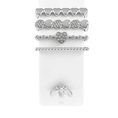 Smart Watch Band Decorative Ring Metal Accessories(Silver Cicada) by bashfashion