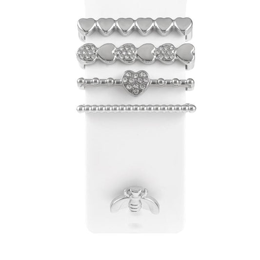 Smart Watch Band Decorative Ring Metal Accessories(Silver Cicada) by bashfashion