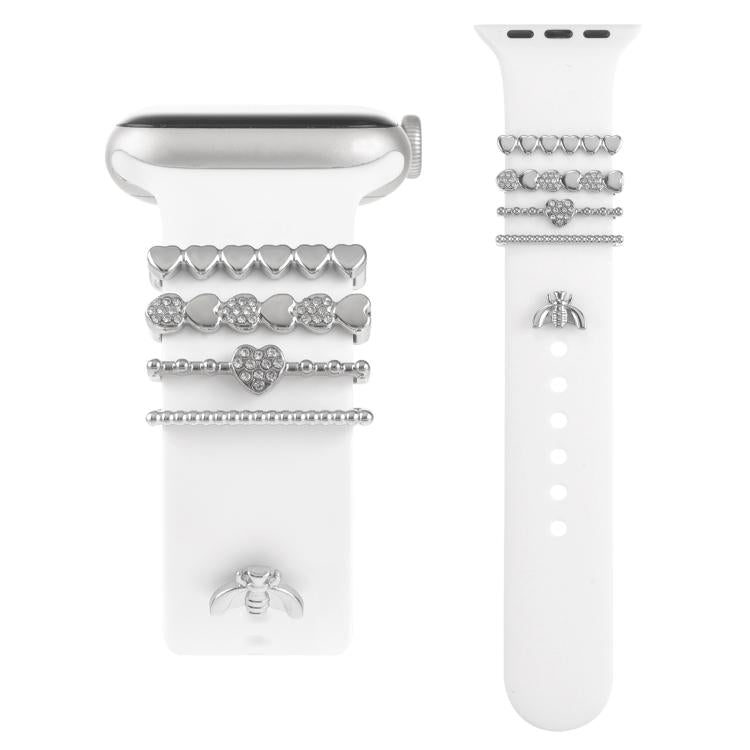 Smart Watch Band Decorative Ring Metal Accessories(Silver Cicada) by bashfashion