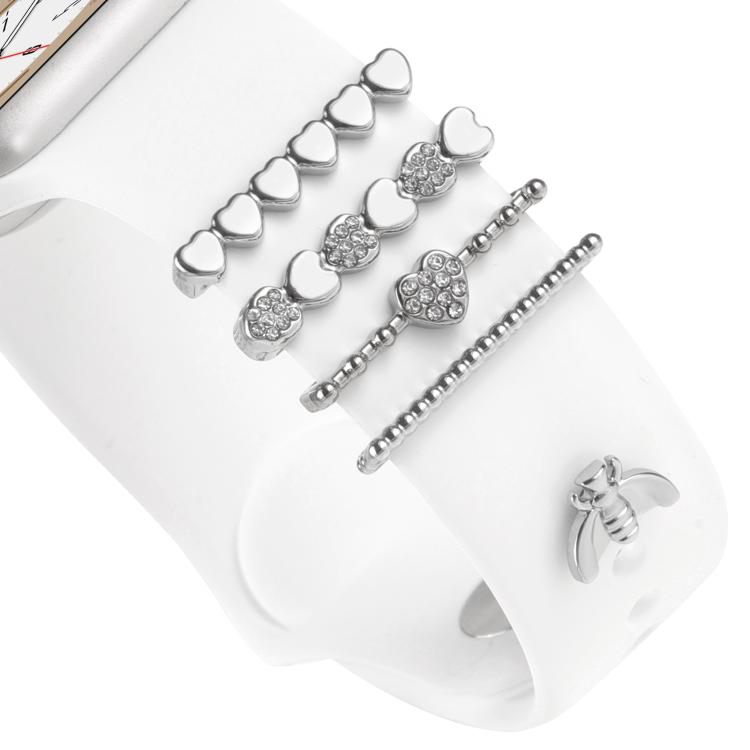 Smart Watch Band Decorative Ring Metal Accessories(Silver Cicada) by bashfashion